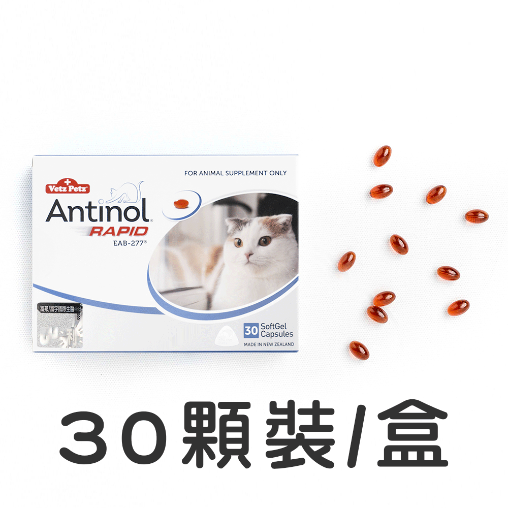 Antinol安適得 寵物關節保健食品（貓咪包裝）30入/盒（犬貓兔鼠適用）