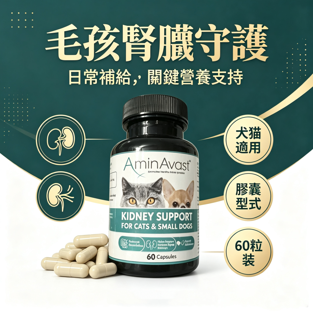 AminAvast 犬貓腎臟 保健膠囊 專利胺基酸 狗貓腎臟保養 營養補充